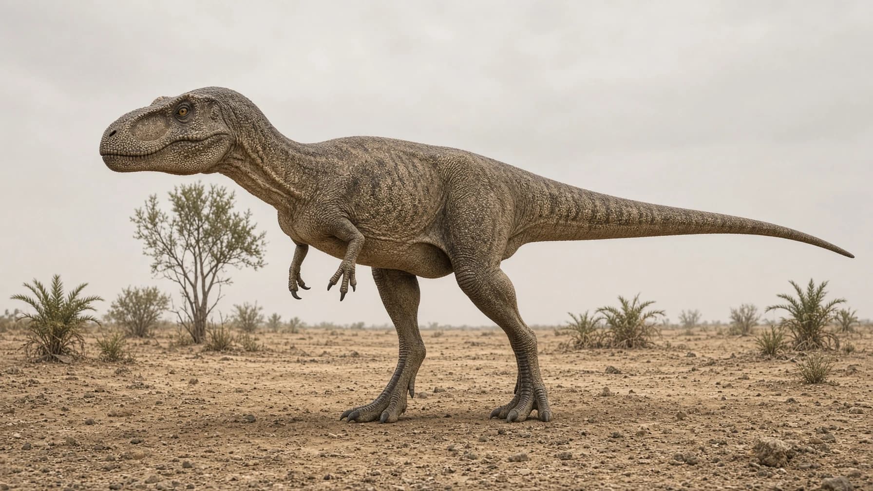 Reconstruction of Albertosaurus, a medium carnivore theropod from the Cretaceous period.