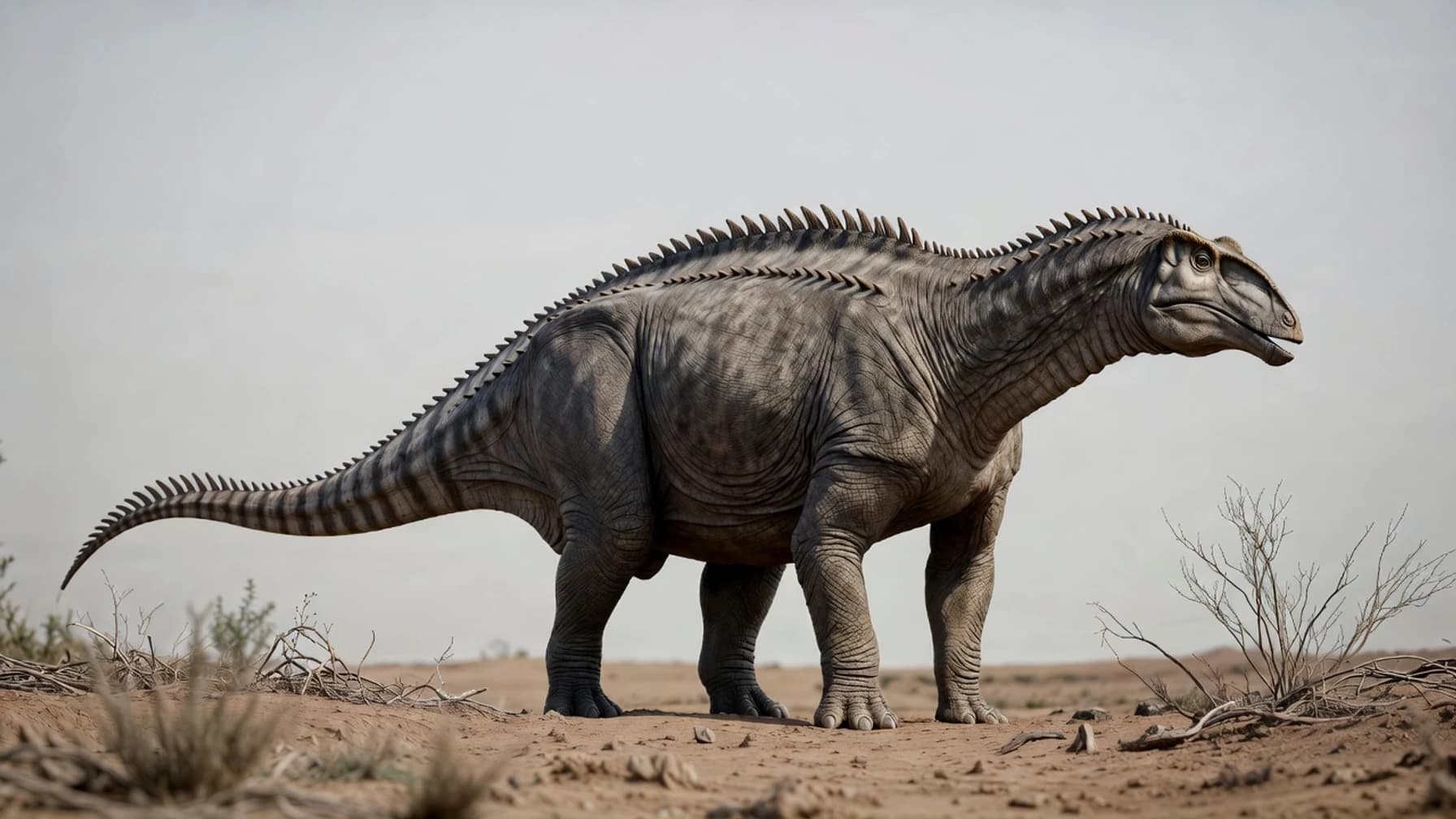 Reconstruction of Amargasaurus, a large herbivore sauropodomorph from the Cretaceous period.